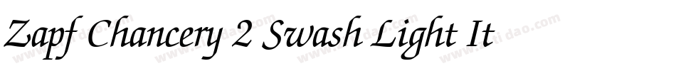 Zapf Chancery 2 Swash Light Italic字体转换